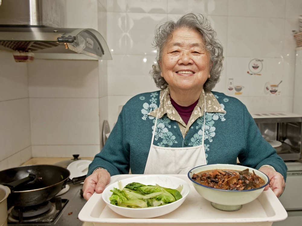 Asian Lady Cooking